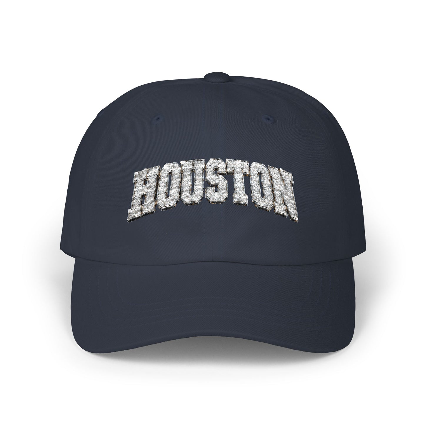 Houston (silver) Embroidered Baseball Hat