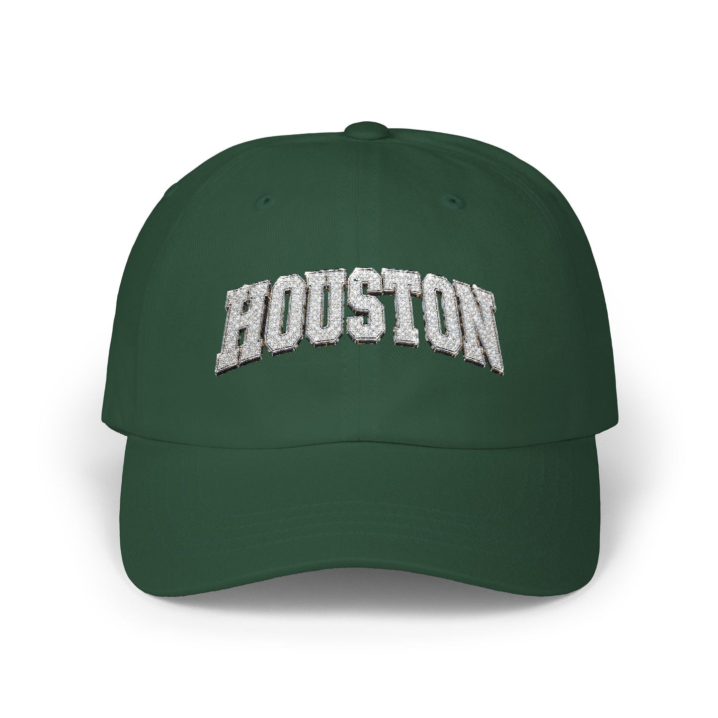 Houston (silver) Embroidered Baseball Hat