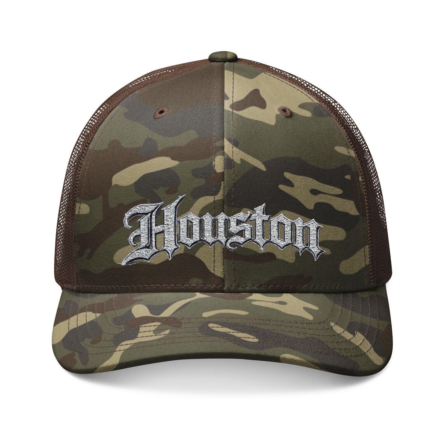 Houston Chrome Embroidered Camo Trucker (LIMITED)