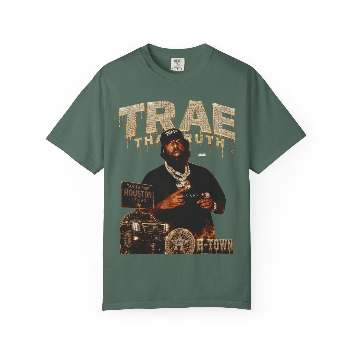 Houston Rapper Graphic Tee- Golden Ice Drip