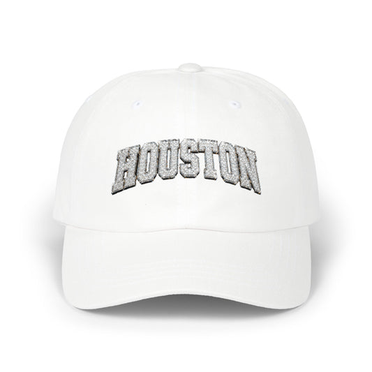 Houston (silver) Embroidered Baseball Hat