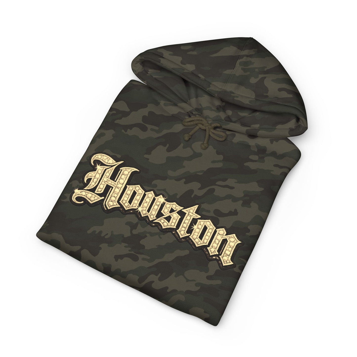 Houston Golden Bling Script Hoodie