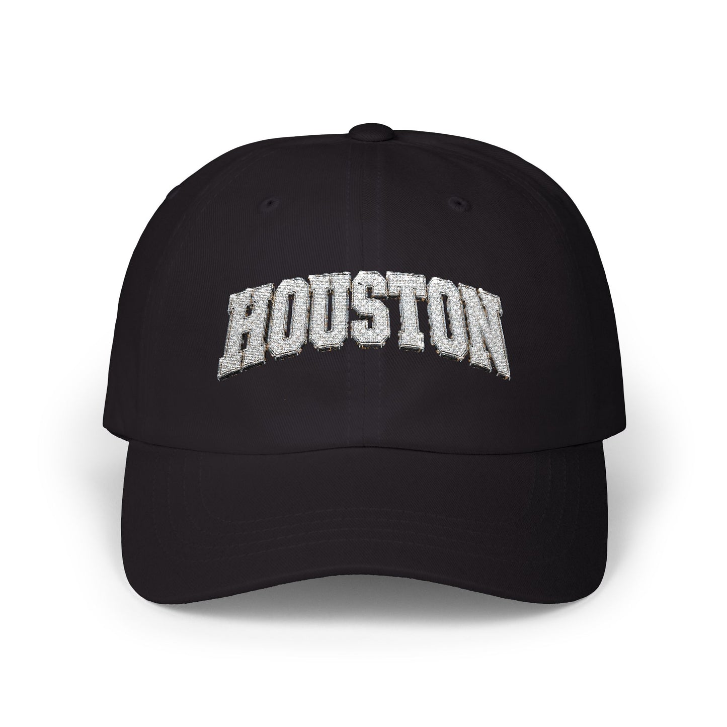 Houston (silver) Embroidered Baseball Hat