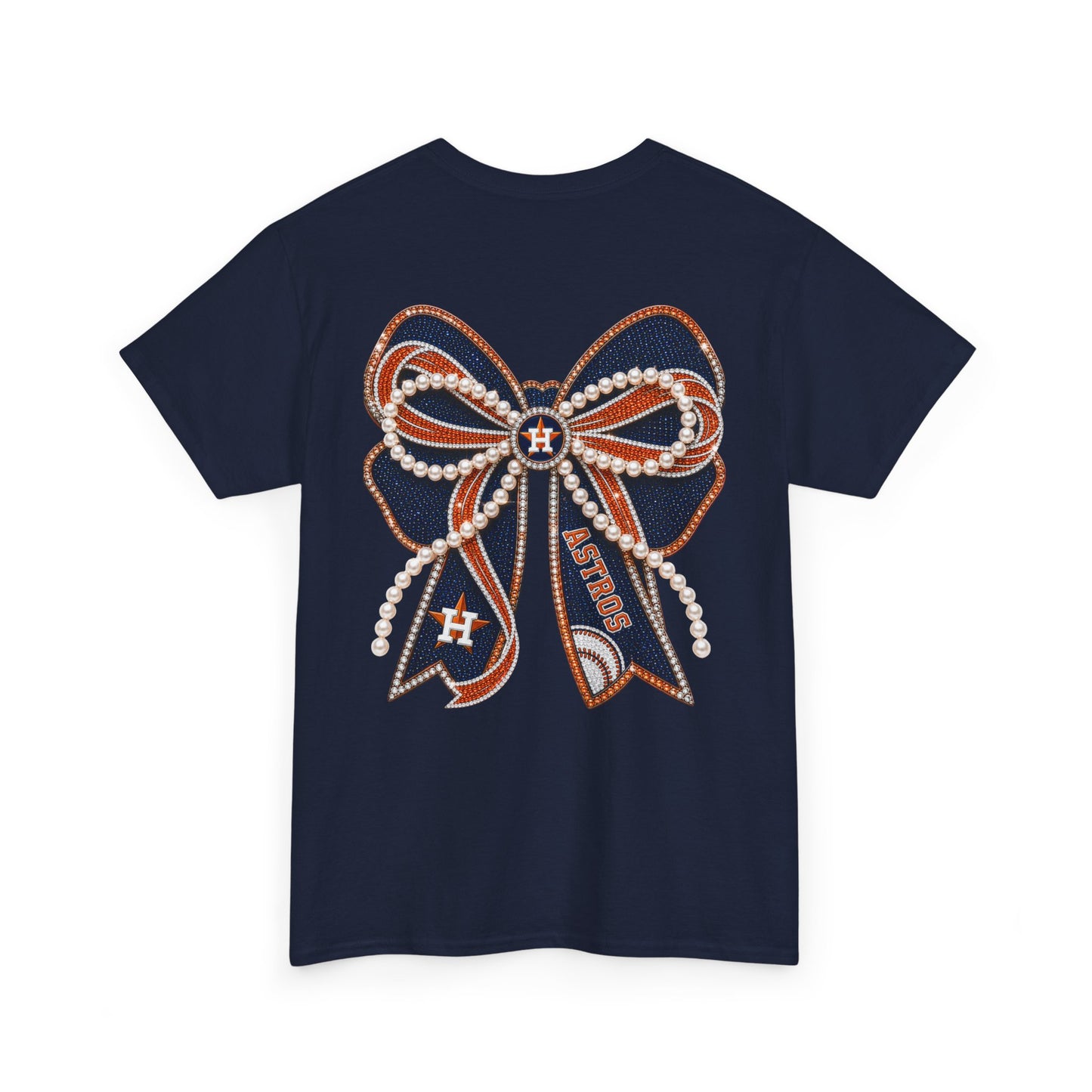 Houston Astros Double Sided Bow Design Graphic Tee