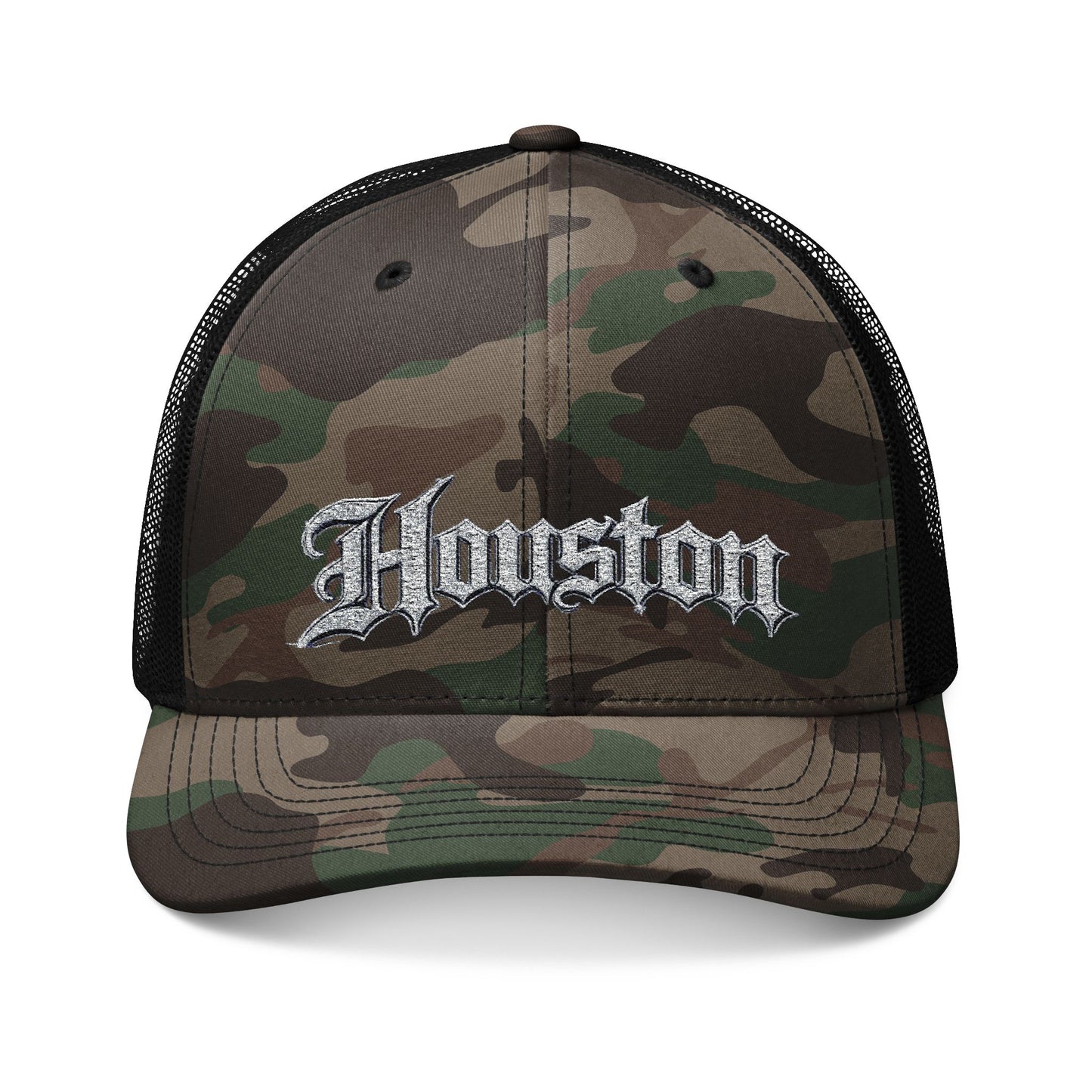 Houston Chrome Embroidered Camo Trucker (LIMITED)