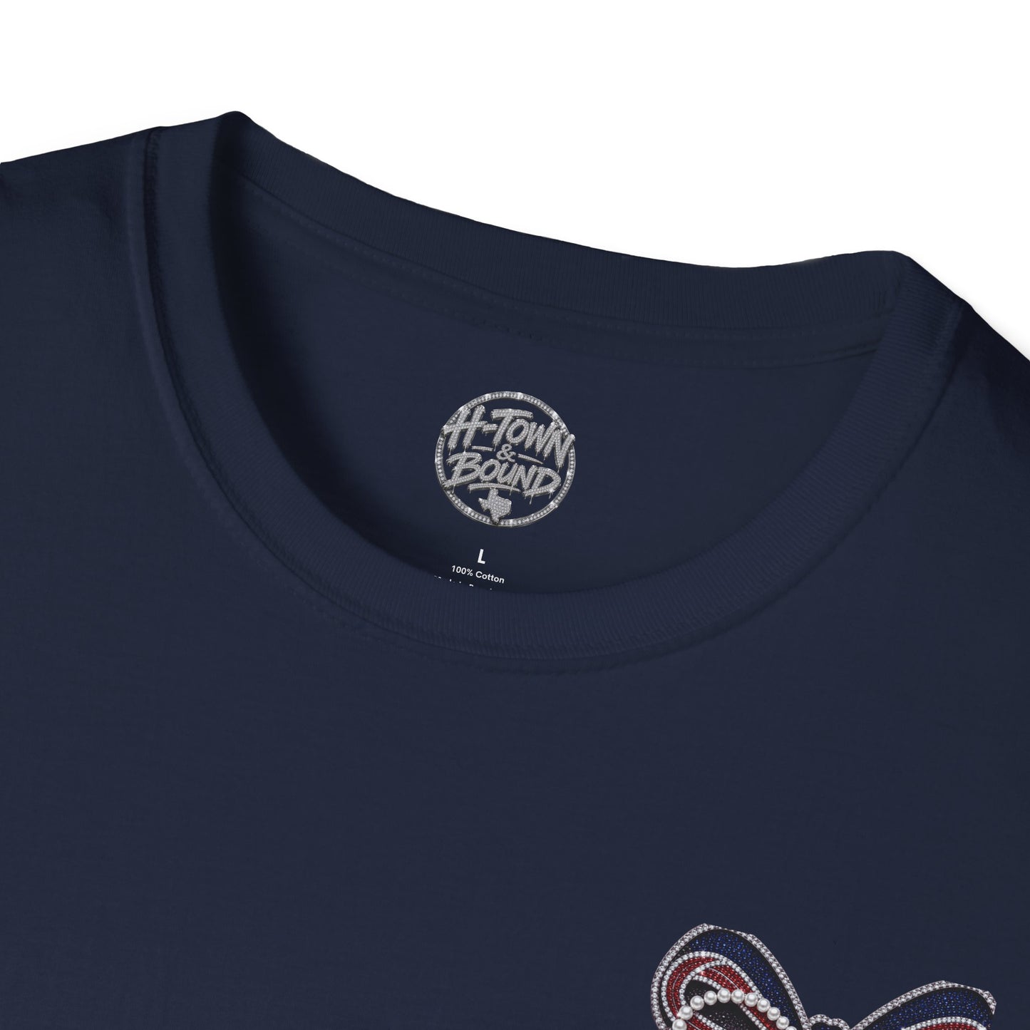Houston Texans Double Sided Bow Design Graphic Tee