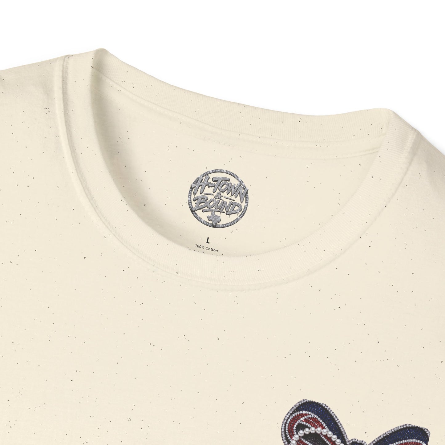 Houston Texans Double Sided Bow Design Graphic Tee