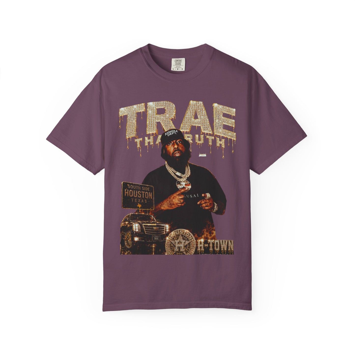 Houston Rapper Graphic Tee- Golden Ice Drip