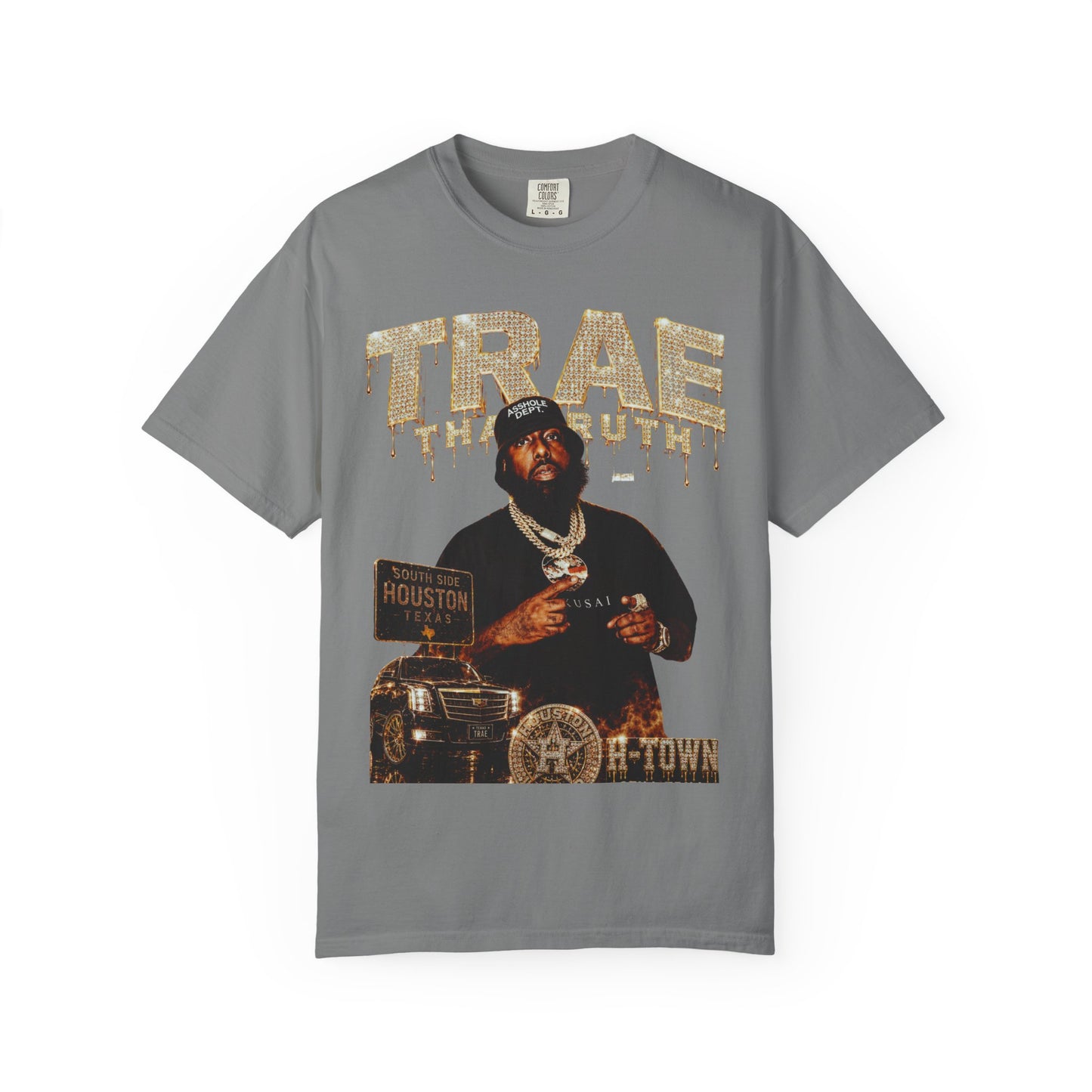 Houston Rapper Graphic Tee- Golden Ice Drip