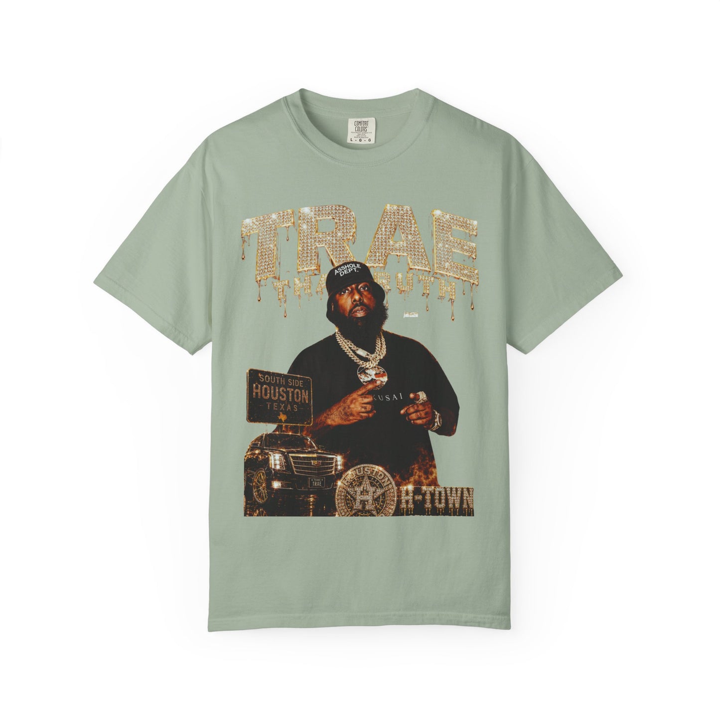 Houston Rapper Graphic Tee- Golden Ice Drip