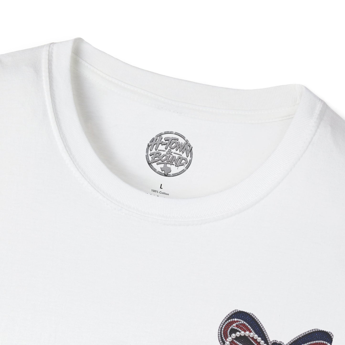 Houston Texans Double Sided Bow Design Graphic Tee