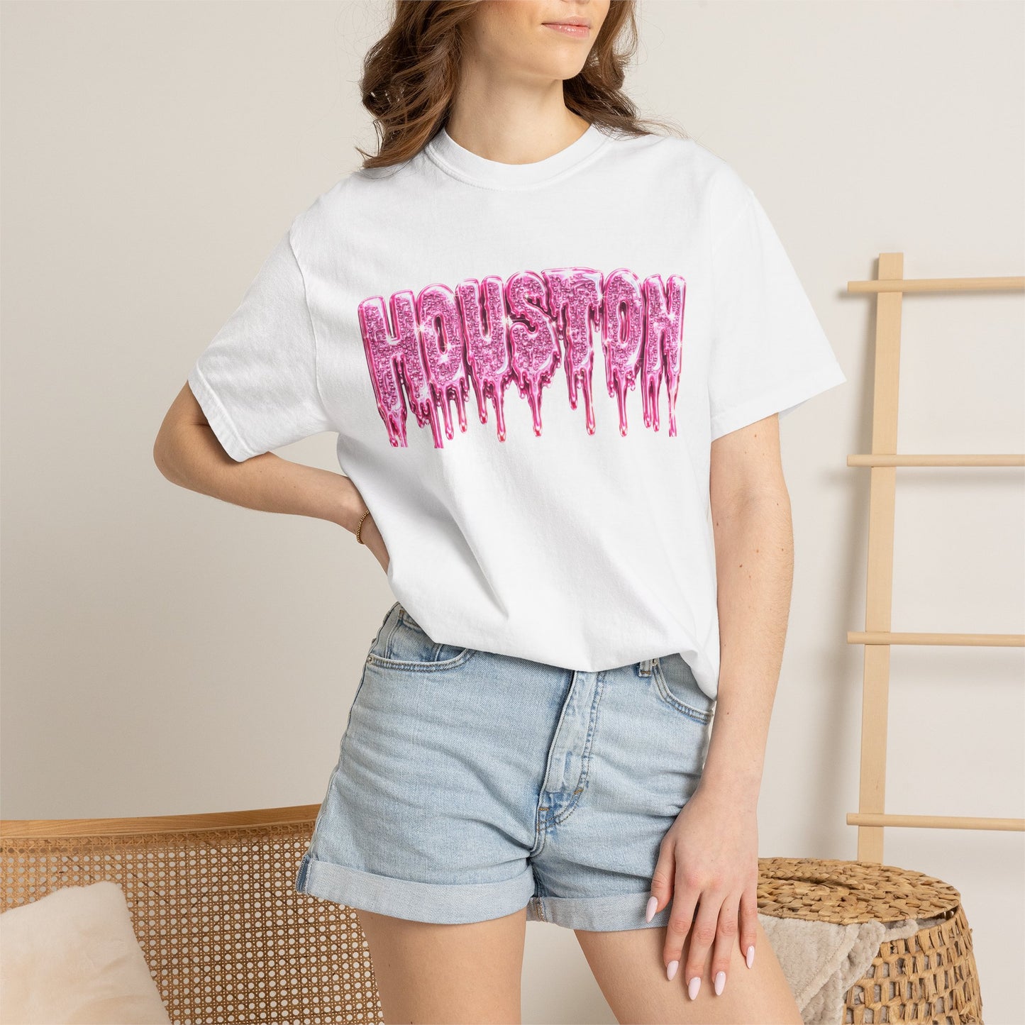 Houston Glitter Drip Graphic Tee