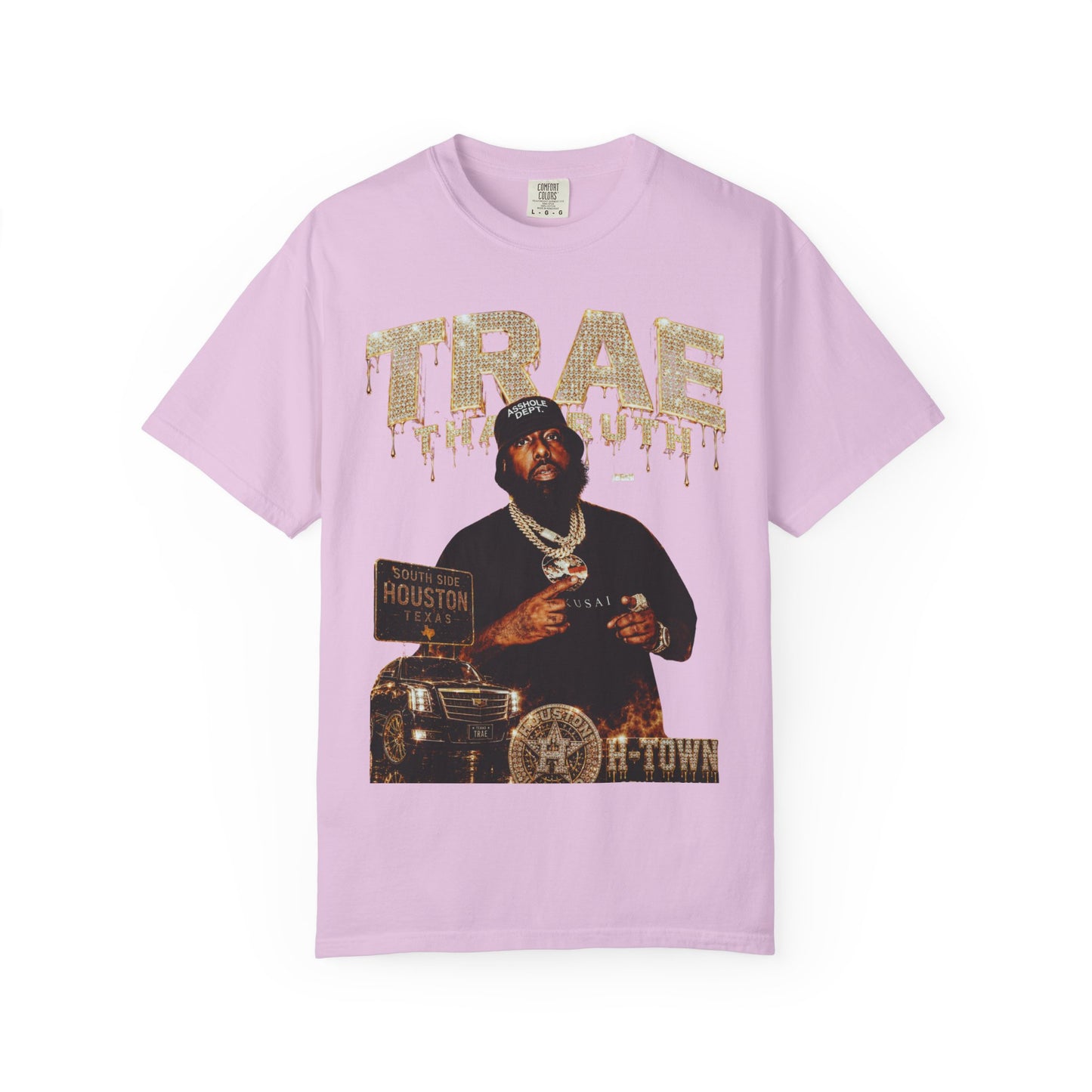 Houston Rapper Graphic Tee- Golden Ice Drip