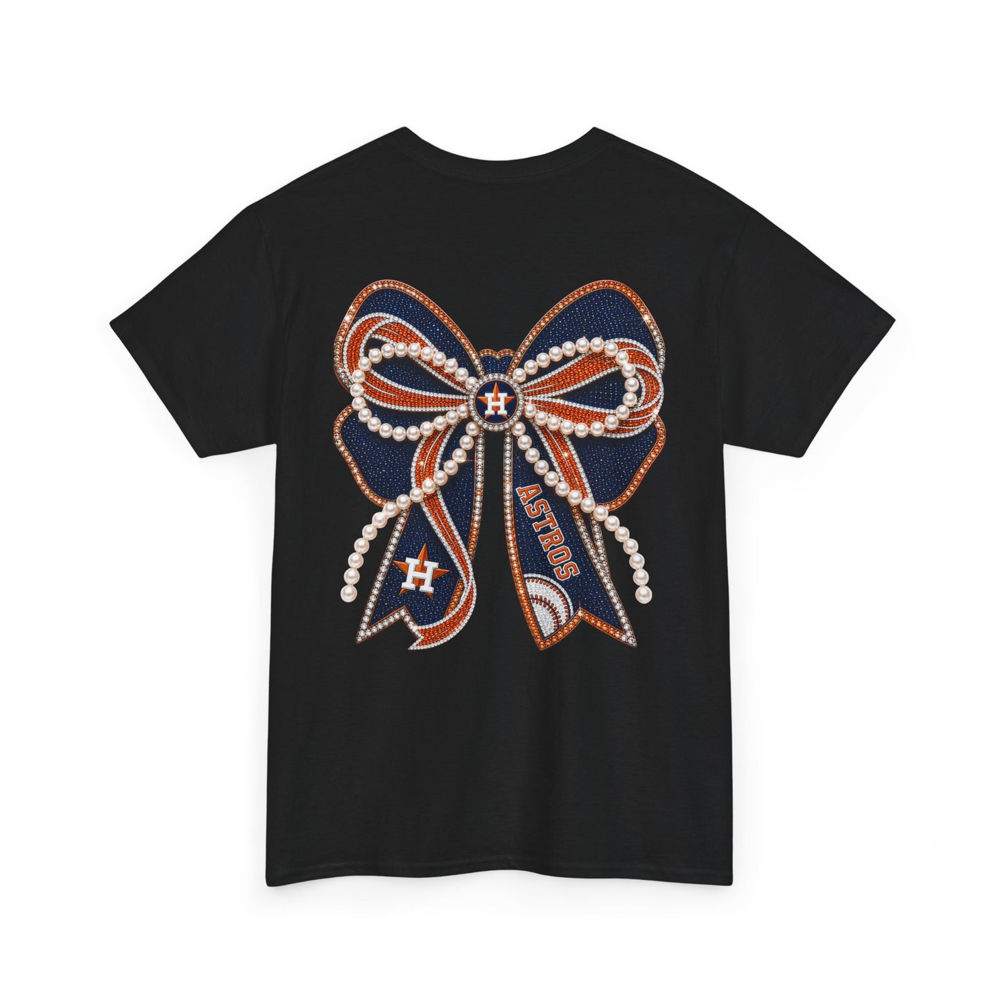 Houston Astros Double Sided Bow Design Graphic Tee