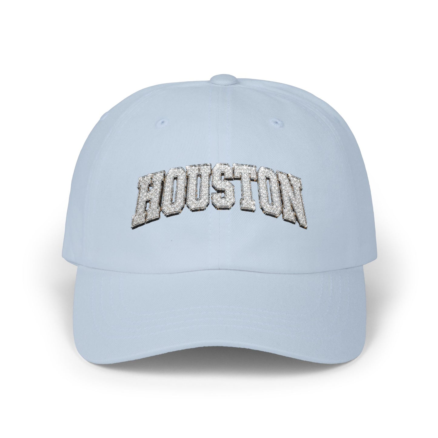 Houston (silver) Embroidered Baseball Hat