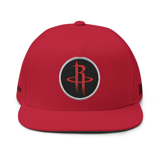 CUSTOM Houston Rockets Embroidered Flat Bill Cap