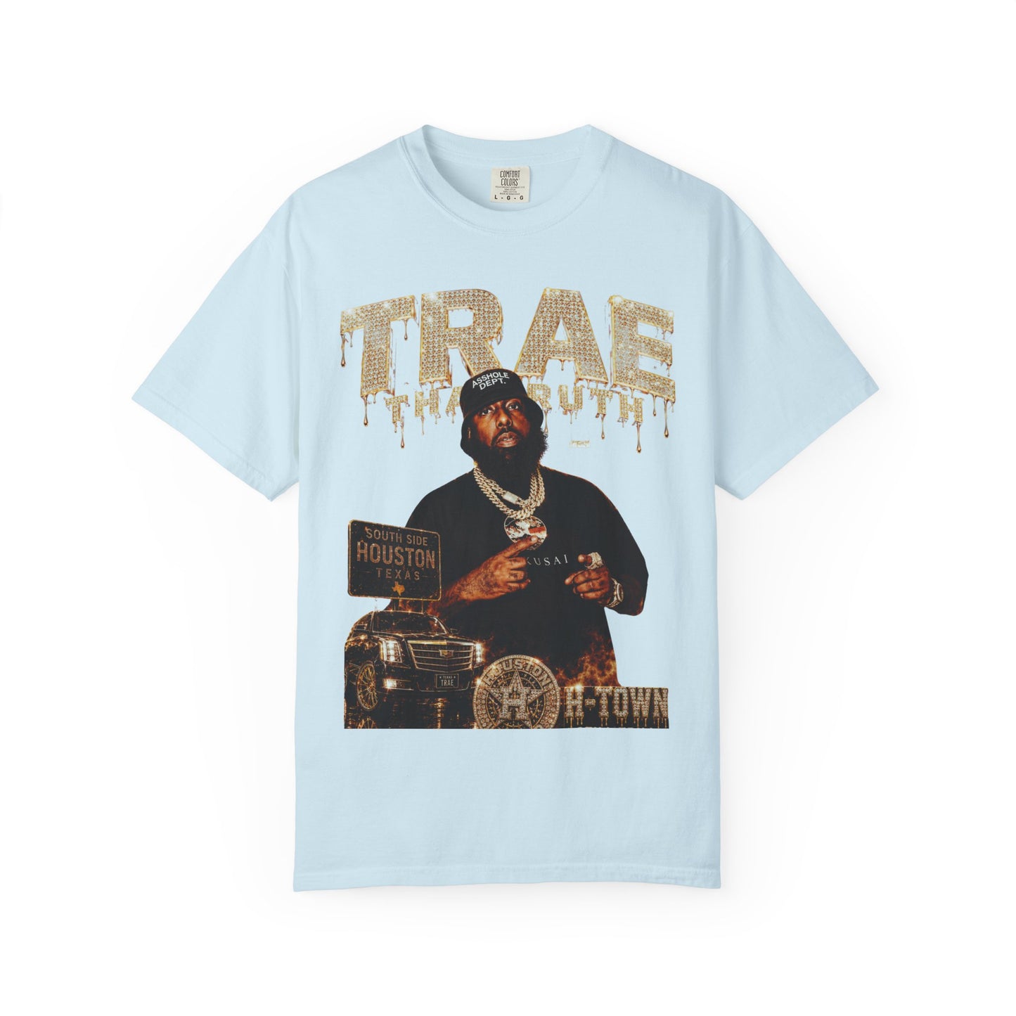 Houston Rapper Graphic Tee- Golden Ice Drip
