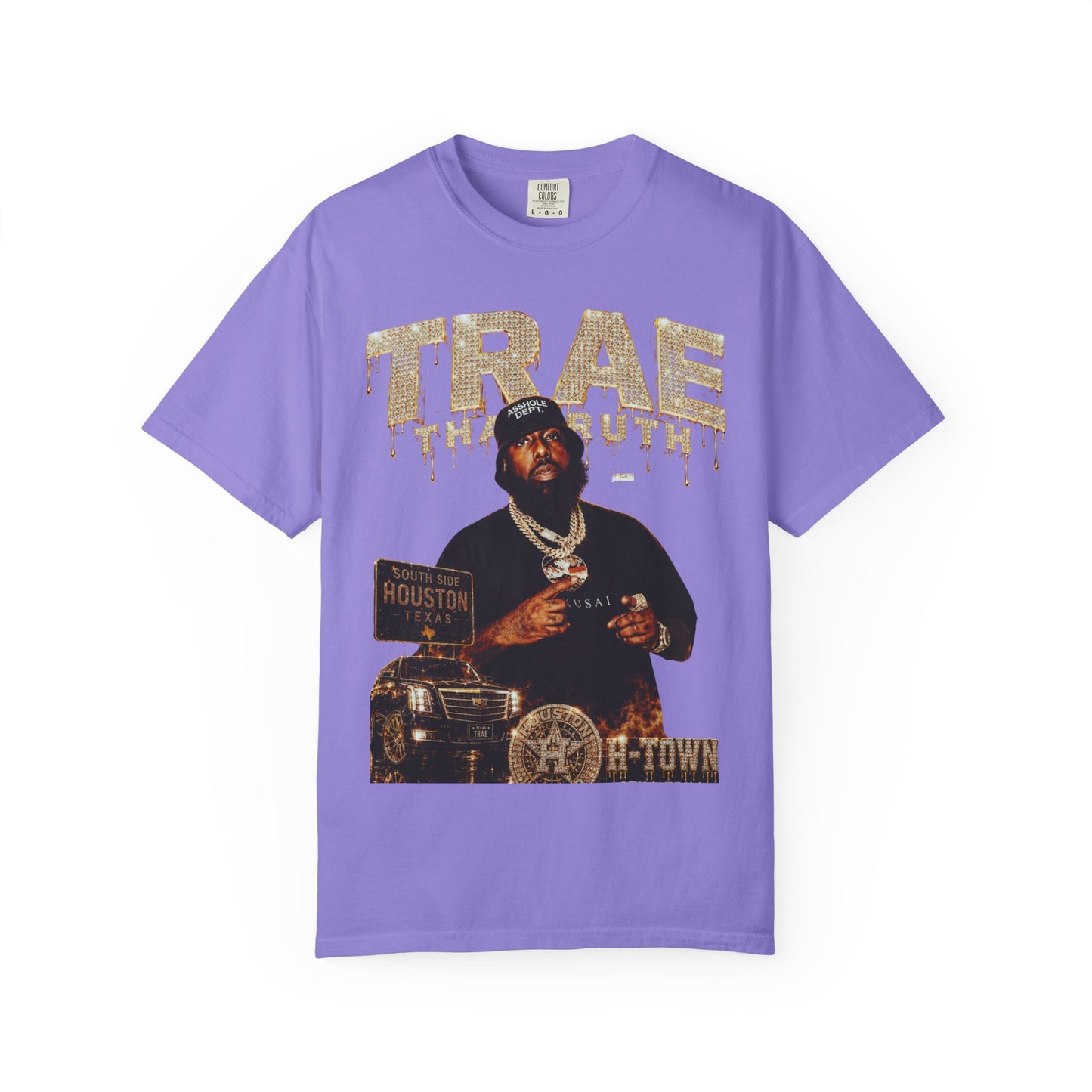 Houston Rapper Graphic Tee- Golden Ice Drip