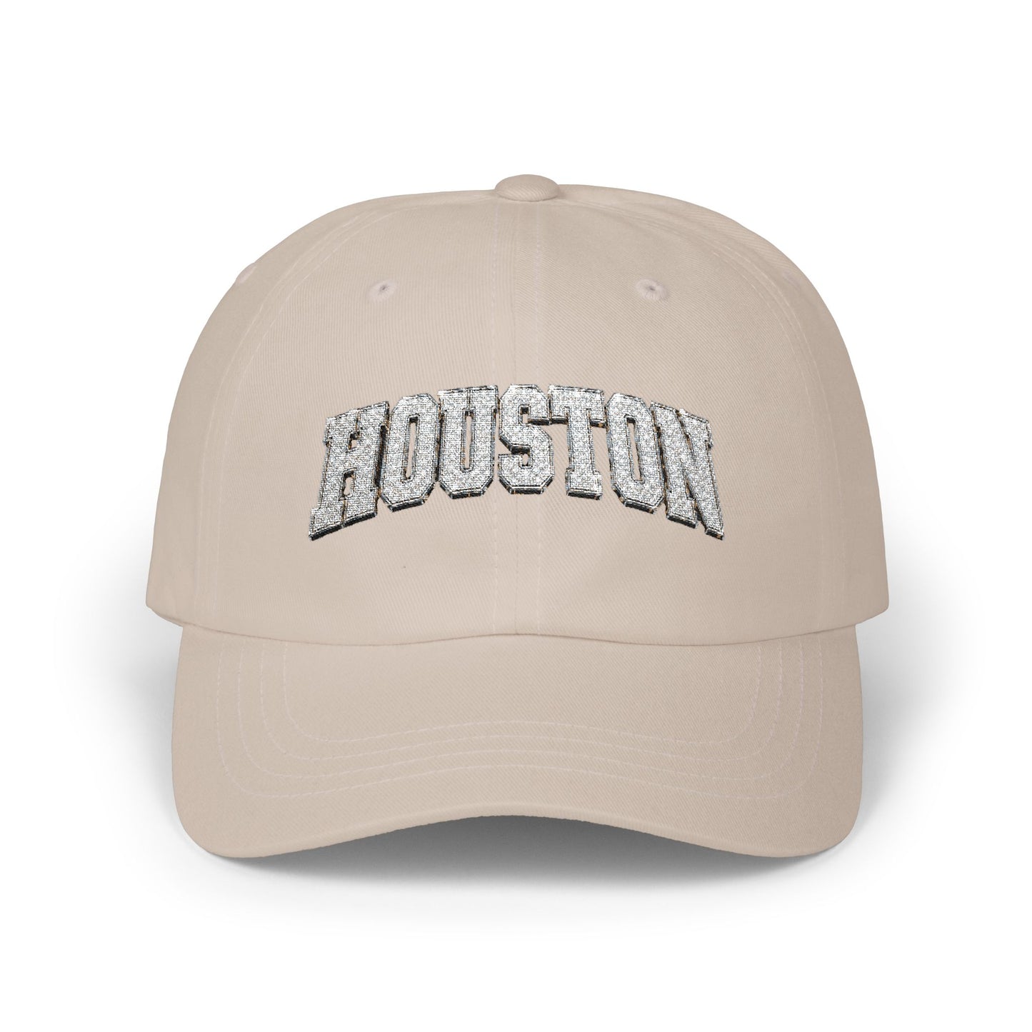 Houston (silver) Embroidered Baseball Hat