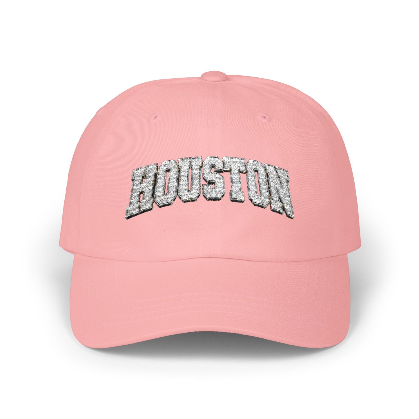 Houston (silver) Embroidered Baseball Hat