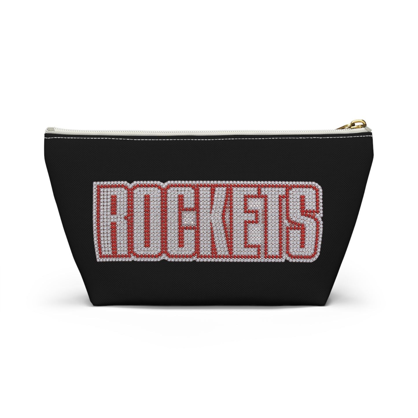Houston Rockets Double Sided Bow Design Accessory Travel Pouch