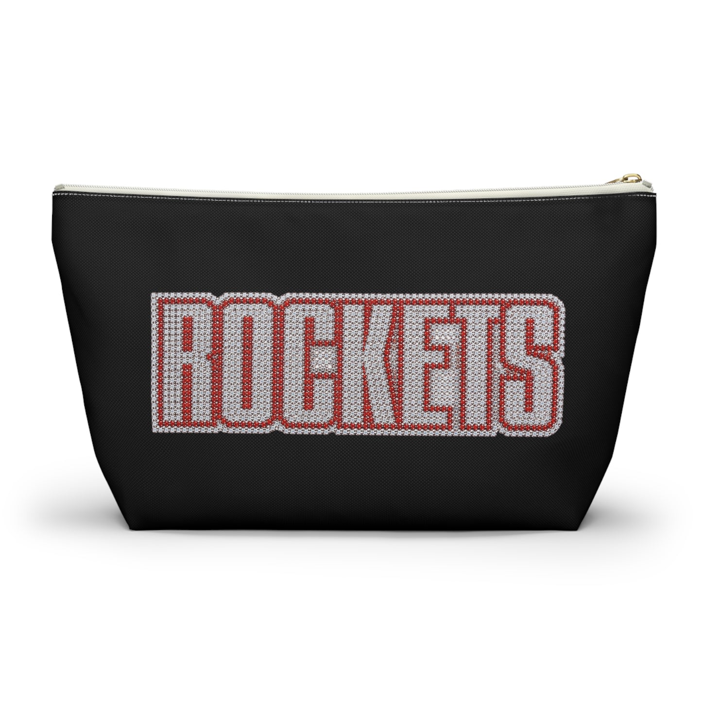 Houston Rockets Double Sided Bow Design Accessory Travel Pouch